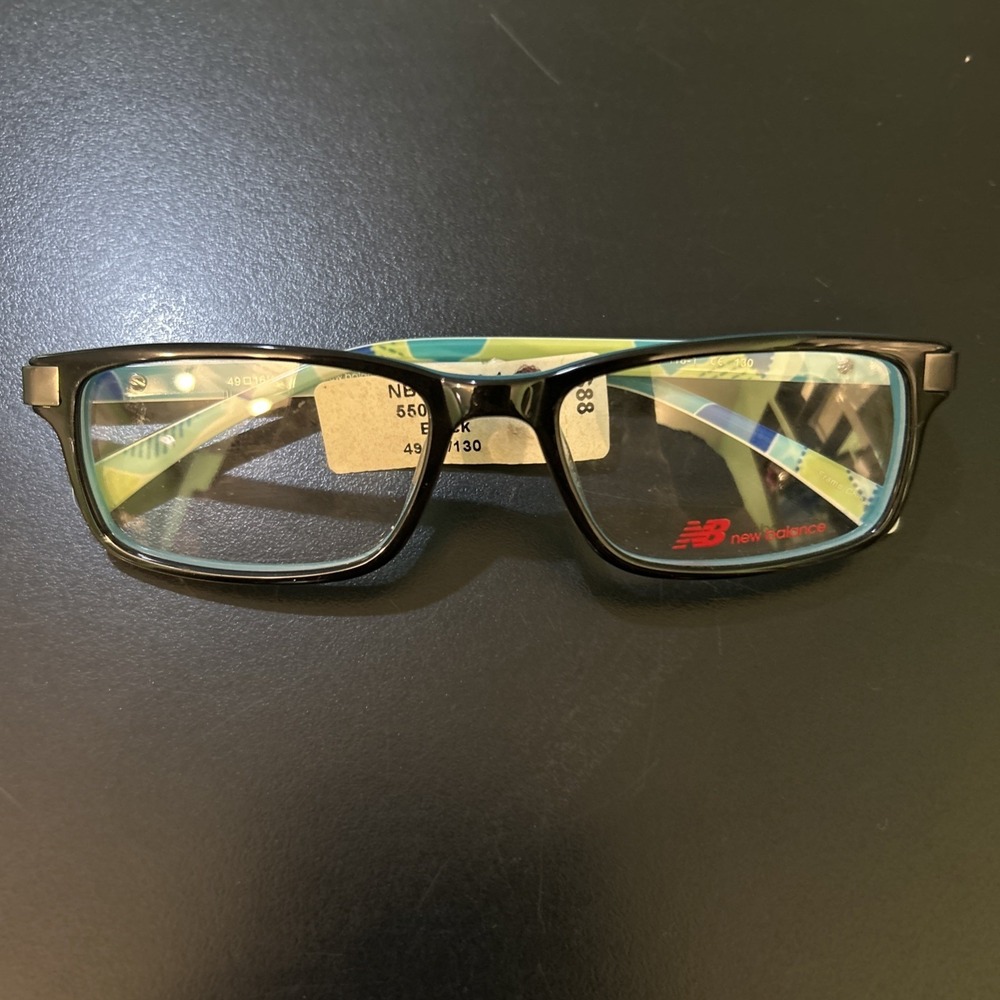 New Balance NBK11849-1 Black Eyeglass Frames, 49-16-130mm, NWT Frames Only